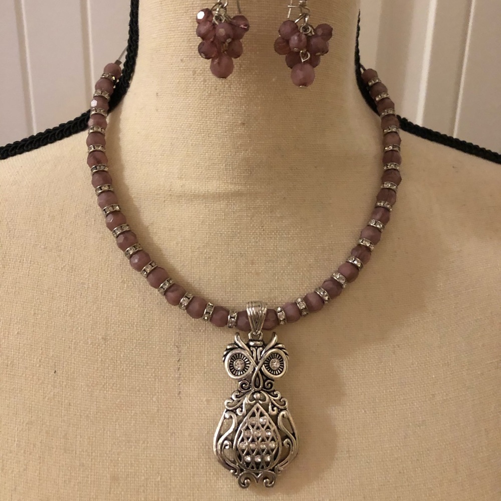 Glasshouse custom made necklace and earring set